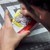 A lifestyle image of an Angelus 3mm Empty Paint Marker in use.