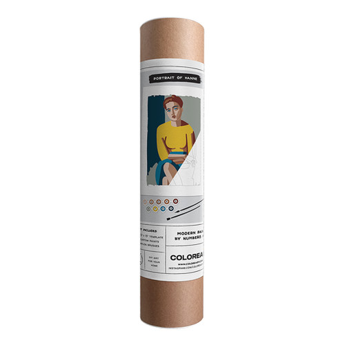 An image of a Coloready Portrait Of Hanne Paint By Number Kit.