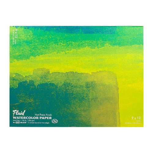 An image of a Fluid Watercolor Paper Hot Press 140 lb Easy-Block.