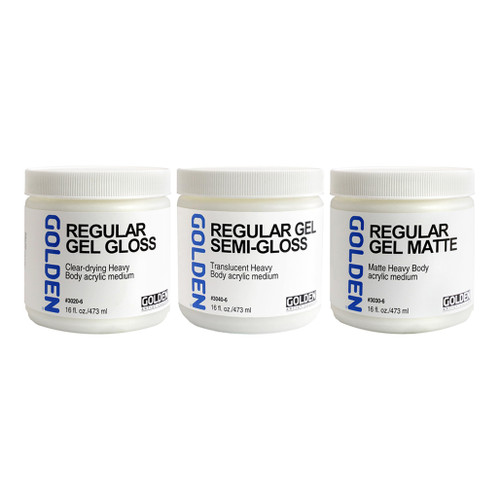 An image of Golden Regular Gel Acrylic Mediums.