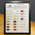 A swatch chart image of Sepp Leaf Mica Powders.