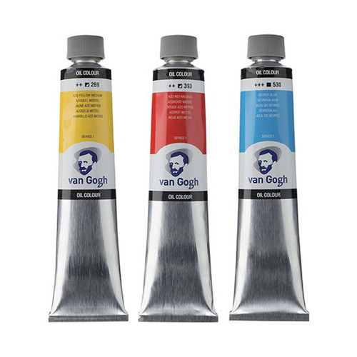 An image of Van Gogh Oil Color tubes.