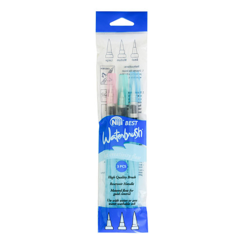 An image of a Yasutomo Niji 3-Piece Water Brush Set.