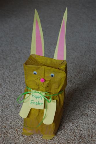 Paper Bag Easter Treat Bunny